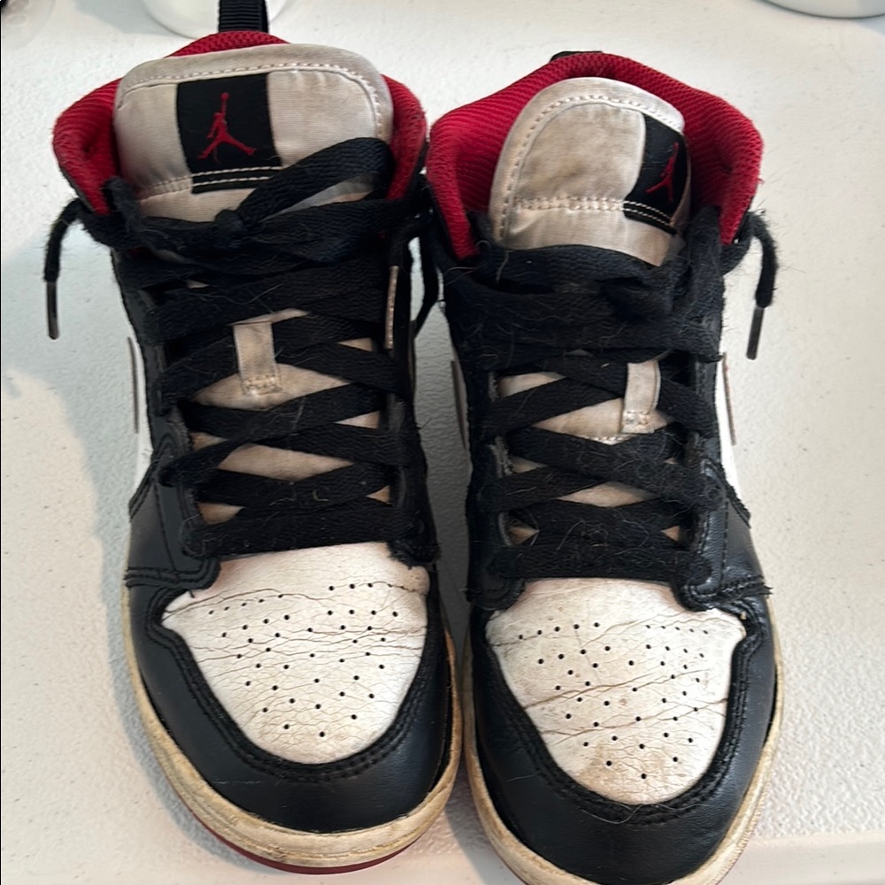 Jordan Black and Red High-Top Sneakers Iconic Design
